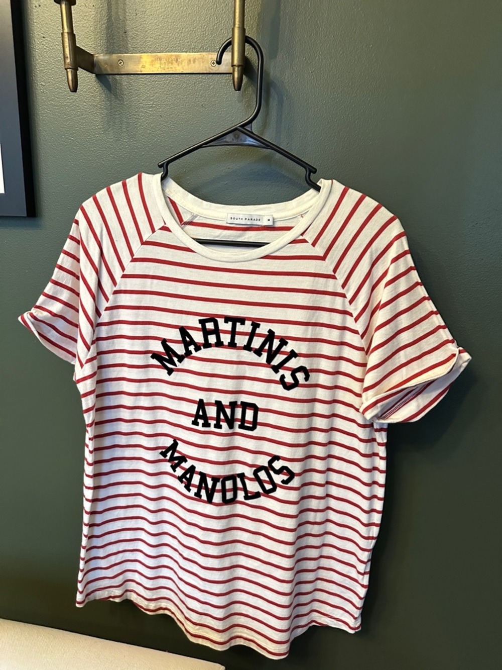 South Parade velvet flocked tee :Medium